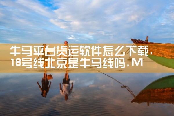 牛马平台货运软件怎么下载|MR好色